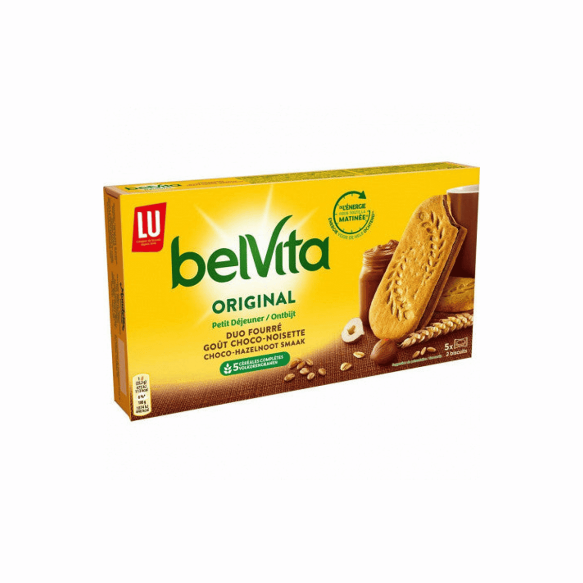 BELVITA Petit Déjeuner Coeur Fondant Choco/Noisettes 253g — Épicerie française Montréal | Euro-Market
