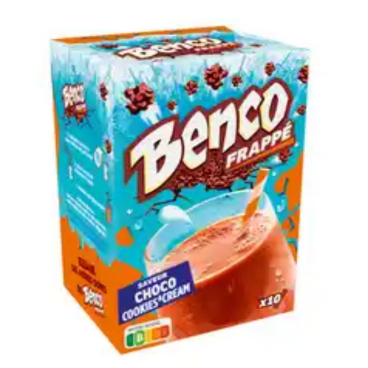 BENCO Frappé saveur choco cookies'cream les 10 sachets (100g) -N12