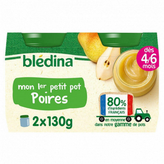 BLEDINA Mon 1er petit pot Poire dès 4/6 mois 2x130g -D22