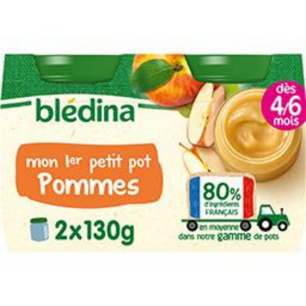 BLEDINA Mon 1er petit pot Pommes des 4/6 mois 260g -D23