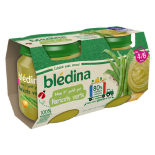 BLEDINA Mon 1er Petit Pot haricots verts dès 4/6 mois 2x130g -D21