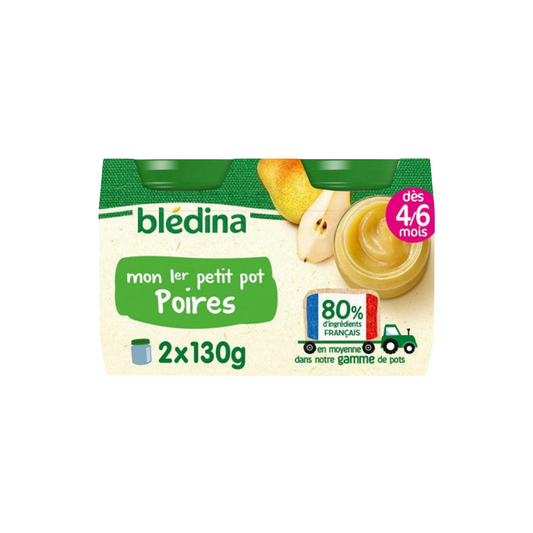 BLEDINA Mon 1er petit pot Poire dès 4/6 mois 2x130g -D22