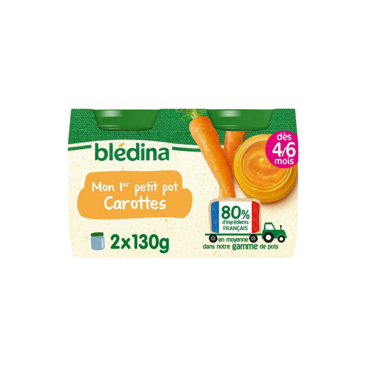 BLEDINA Pots Carottes 2x130g -D21