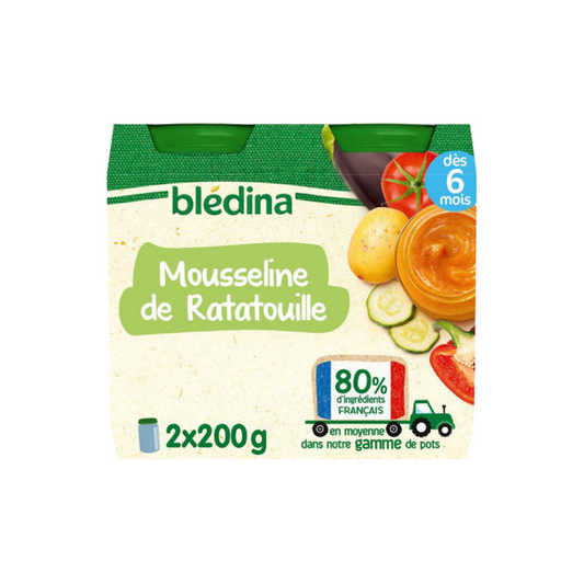 BLEDINA Pots mousseline de ratatouille 2x200g -D22