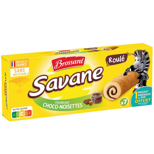 Brossard Savanne Roulo Chocolat -Noisettes X7 175g - A21