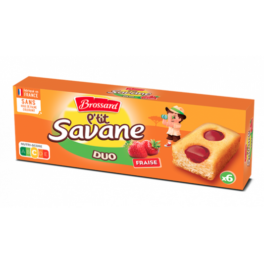 Brossard little savannah duo strawberry x6 150g (origin France) - A21