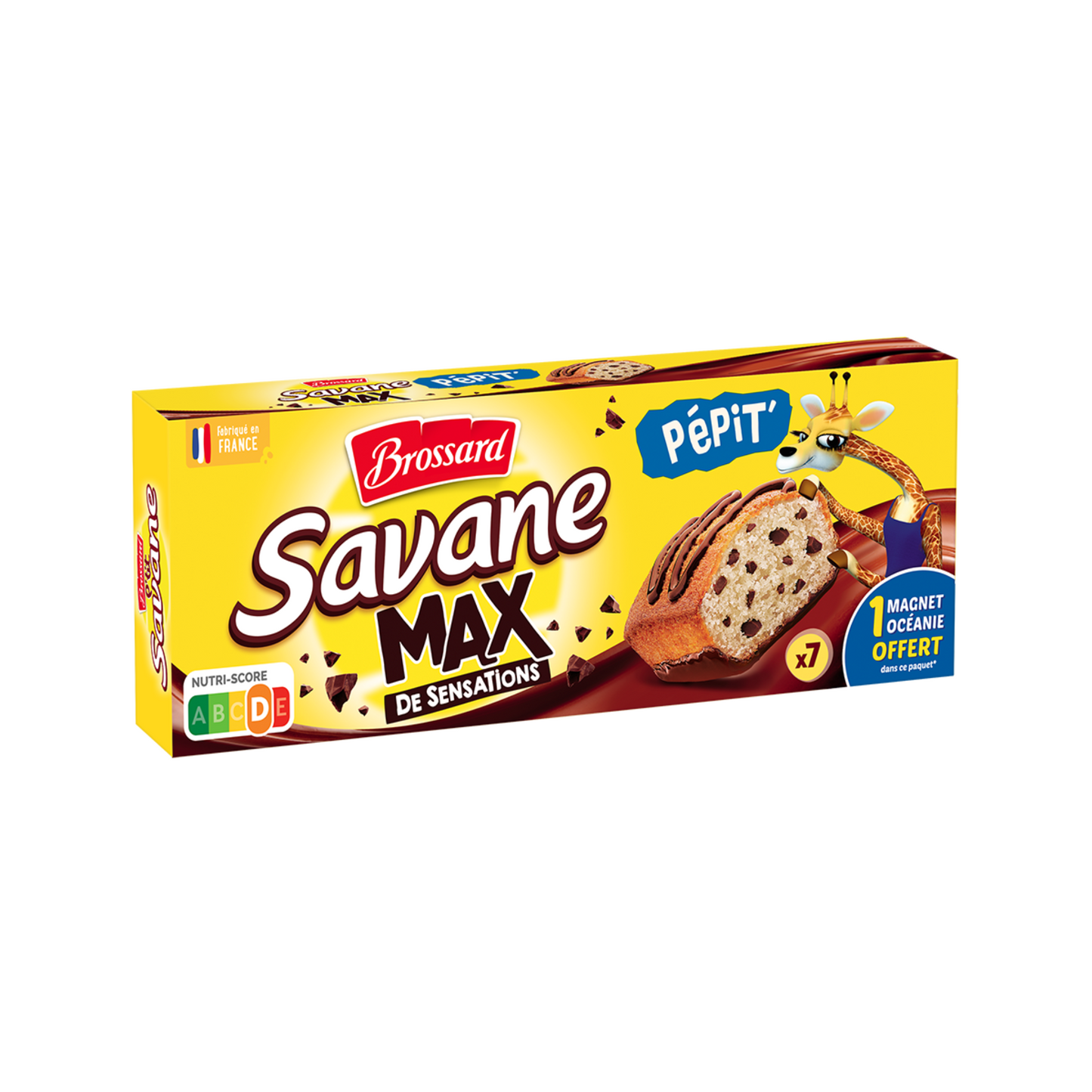BROSSARD Savane pocket x7 Pépites MAX Chocolat 210g  -A64