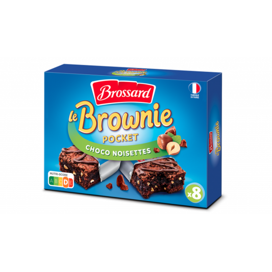 Brossard mini chocolate and hazelnut brownies, 8 cakes 240g -a12
