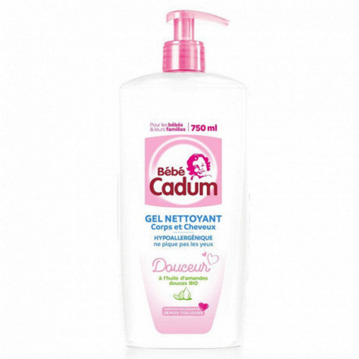 Cadum Gel Cleaning Body and Hair with Sweet Almond Oil 750ml -J103