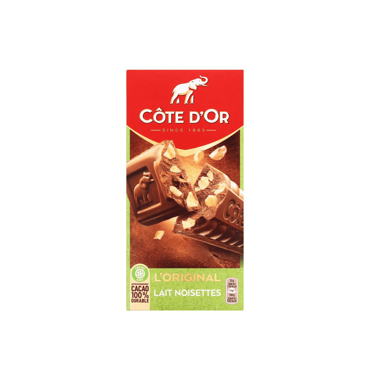 COTE D'OR Lait éclats de noisettes  200g -B112