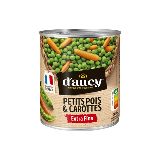 DAUCY Pois Extra Tendres Et Carottes 4/4 530g -I14