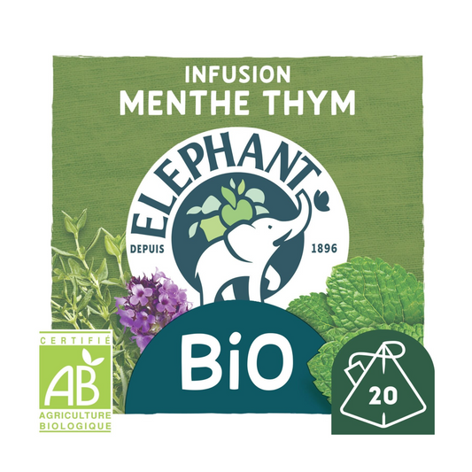 Elephant Infusion Mint Thyme, organic 20 sachets 26G -F111