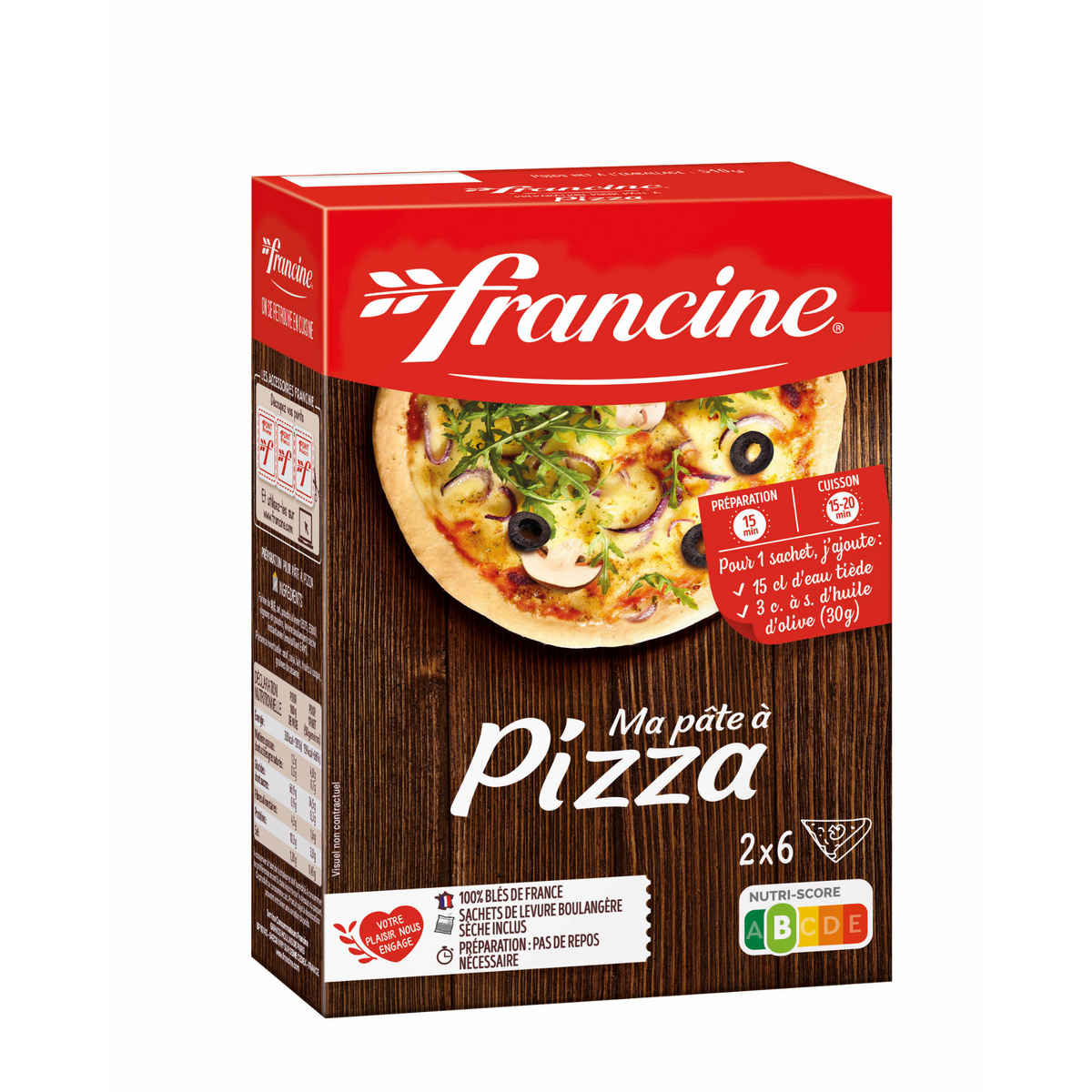 FRANCINE pâte à pizzas  2x6 510g -E44