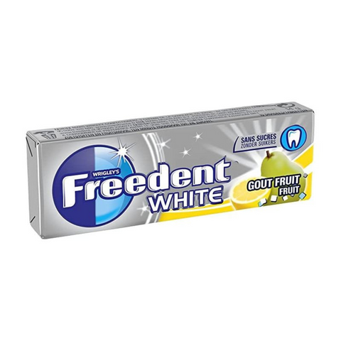 FREEDENT White chewing-gum sans sucres fruits 14g -B22