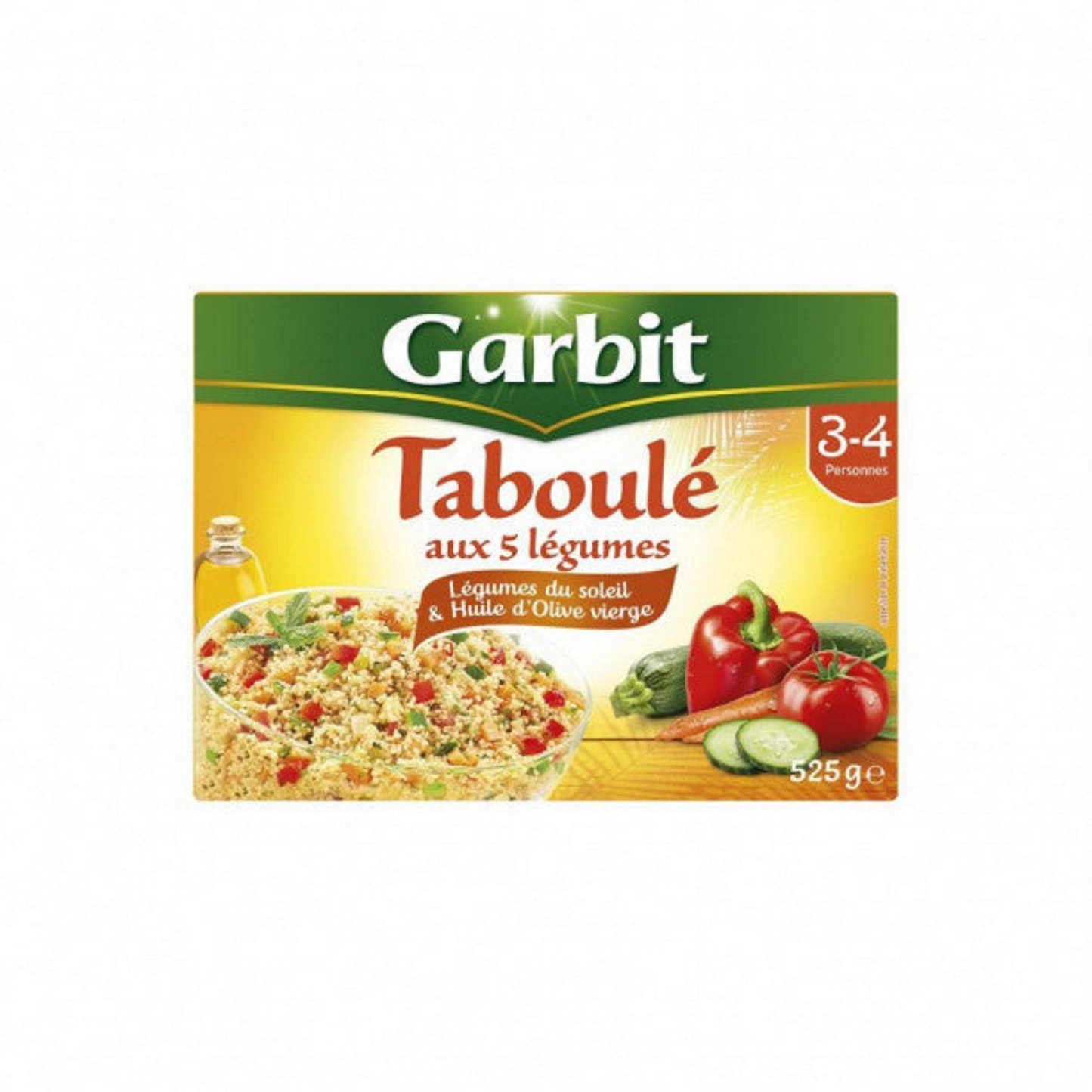GARBIT Taboulé aux 5 légumes  plat cuisiné 3/4 personnes 525g -H132