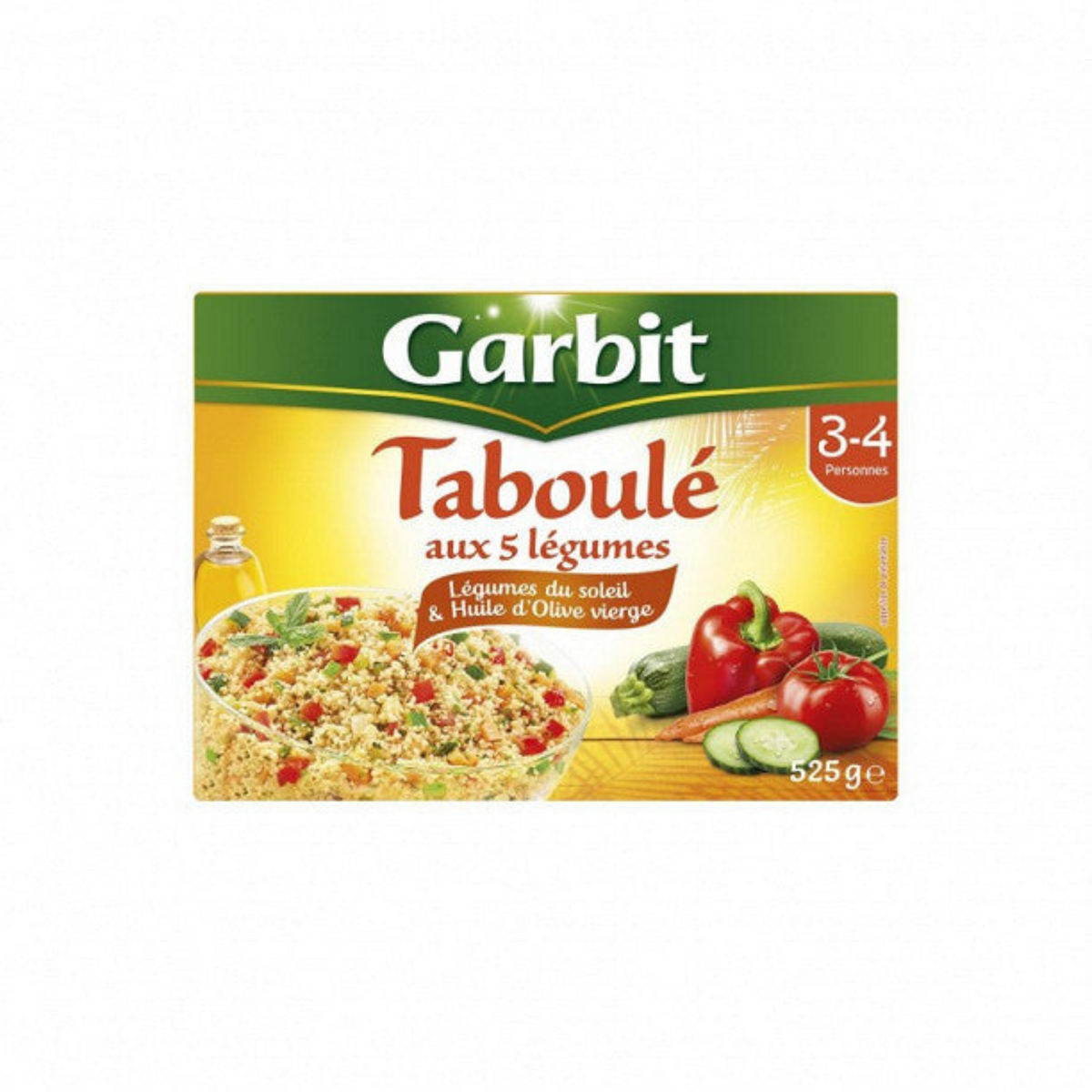 GARBIT Taboulé aux 5 légumes - plat cuisiné 3/4 personnes 525g -G103