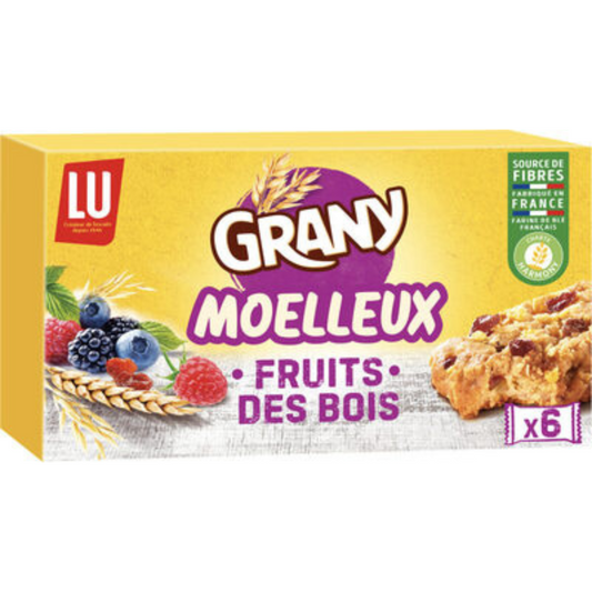 GRANY Barres de céréales aux fruits des bois Moelleux 192g -D61