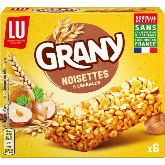 GRANY Barres de céréales aux noisettes grany 125g -D82