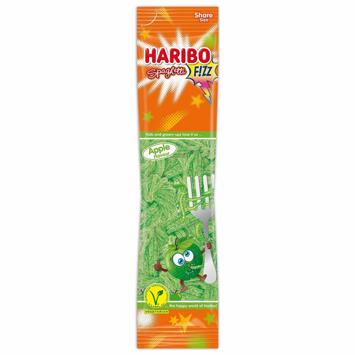 Haribo Spaghetti Fizz Pomme- 200g - (Germany origin) -M11