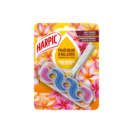 HARPIC Bloc cuvette fraîcheur active fleurs tropicales 35g -J12