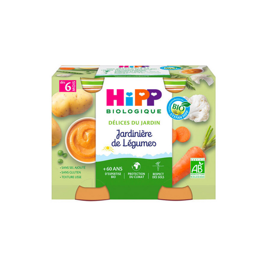 HIPP Petits pots jardinière de légumes dès 6 mois  2x190g -D12