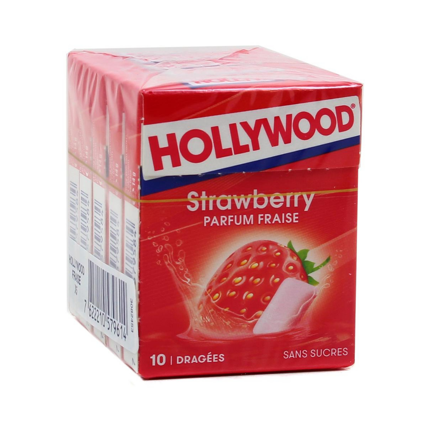 HOLLYWOOD Chewinggum à la fraise sans sucres 70 g -B22