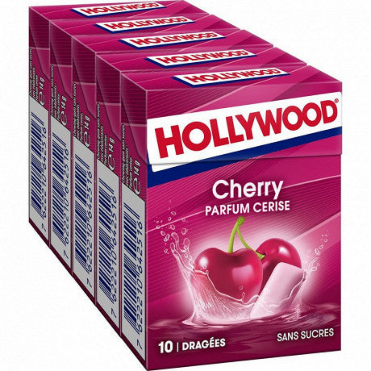 HOLLYWOOD Chewinggum cerises 5x14g -B11
