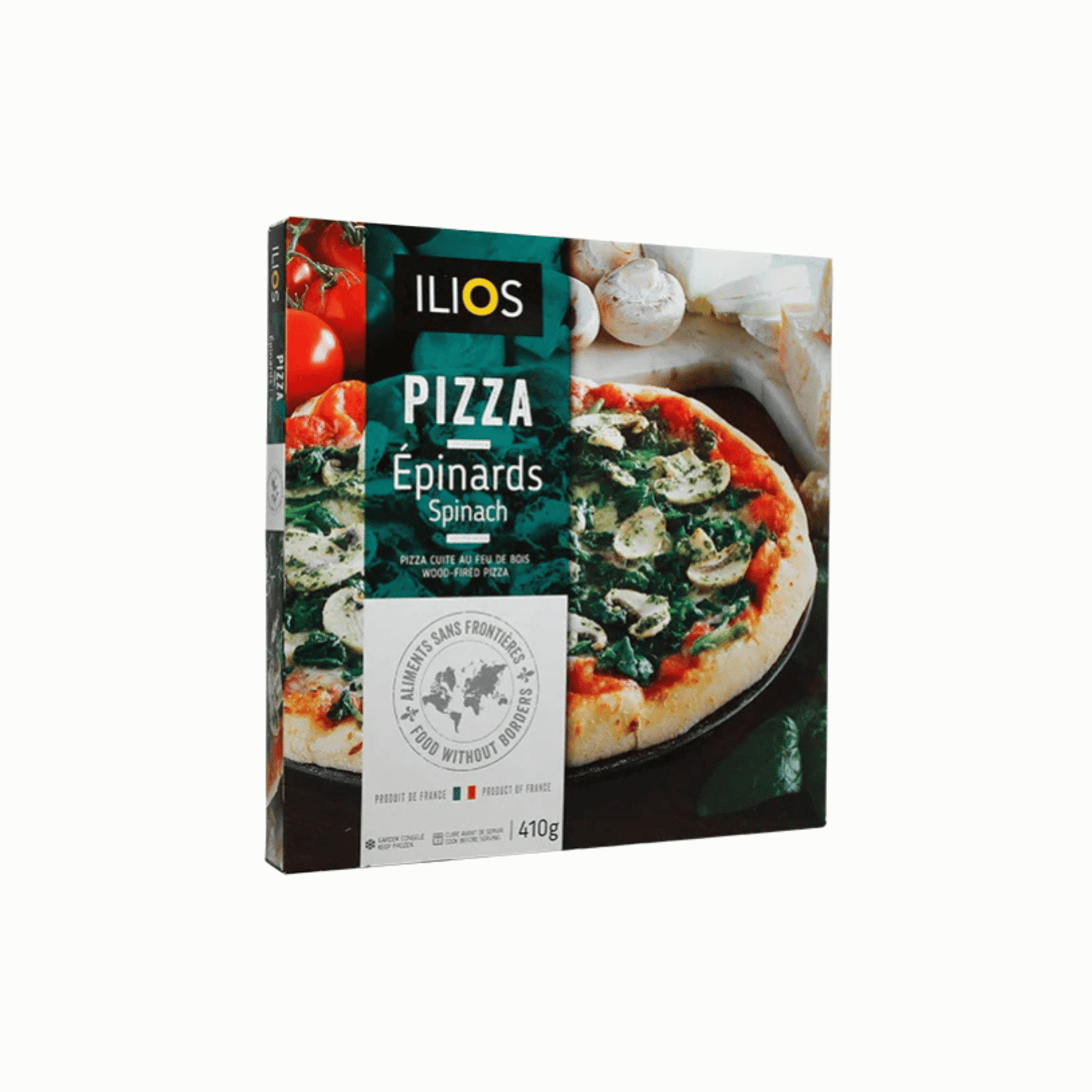 Ilios pizza épinards 410g