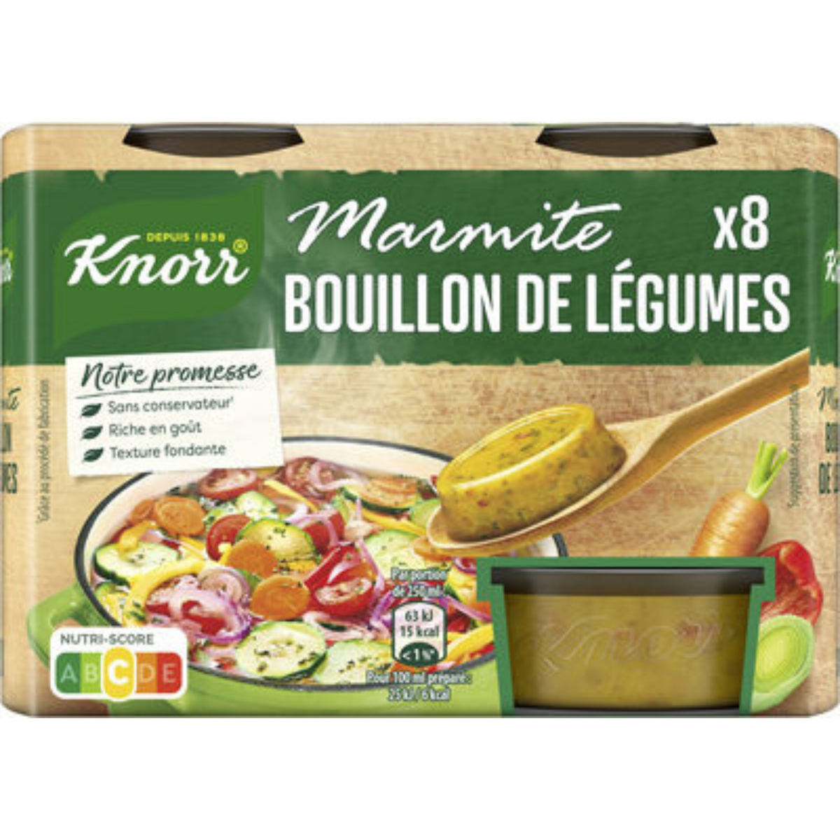 KNORR Marmite Vegetable Broth 8 Capsules 224g -F14