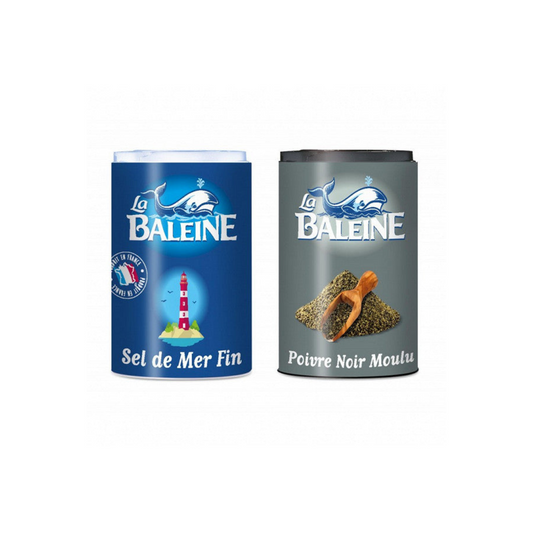 LA BALEINE DUO sel de mer de méditerranée et poivre 18g -F103