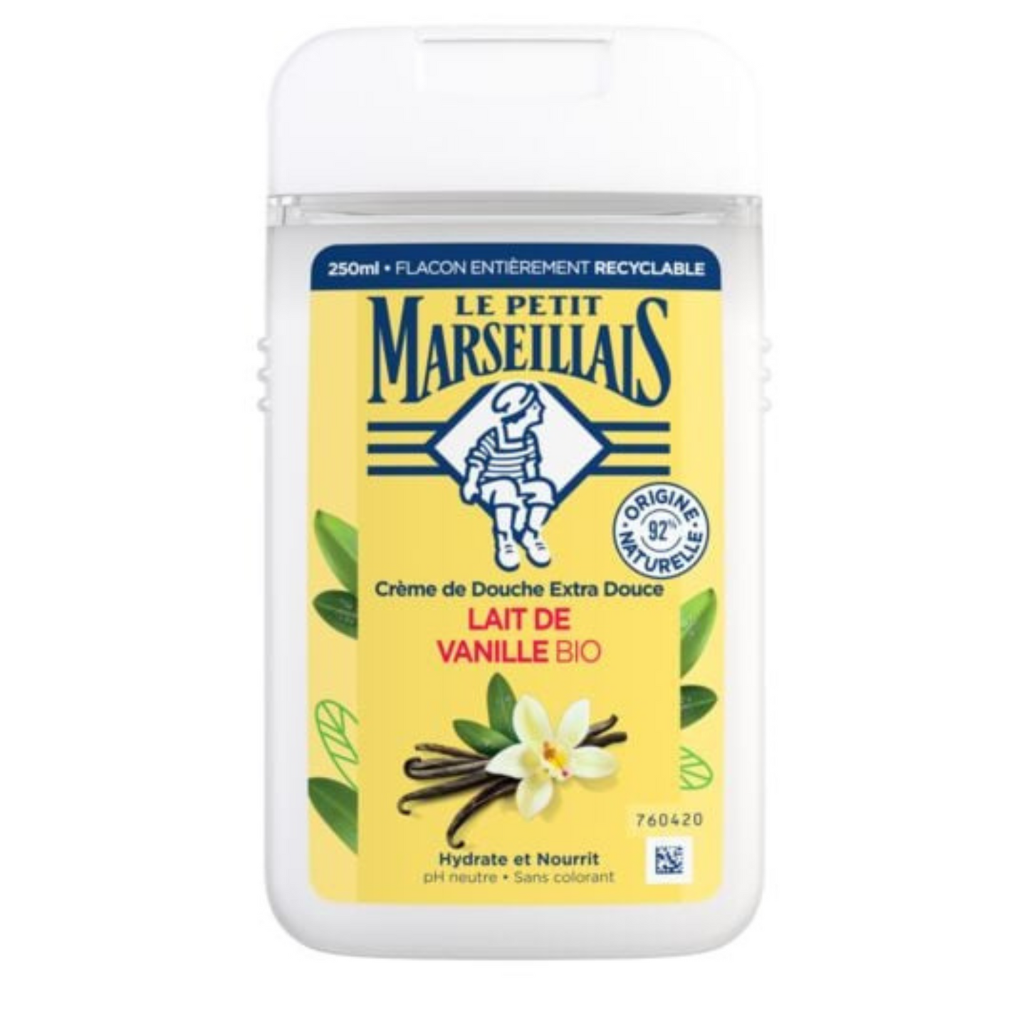 LE PETIT MARSEILLAIS Gel douche lait de vanille bio 250ml -J112