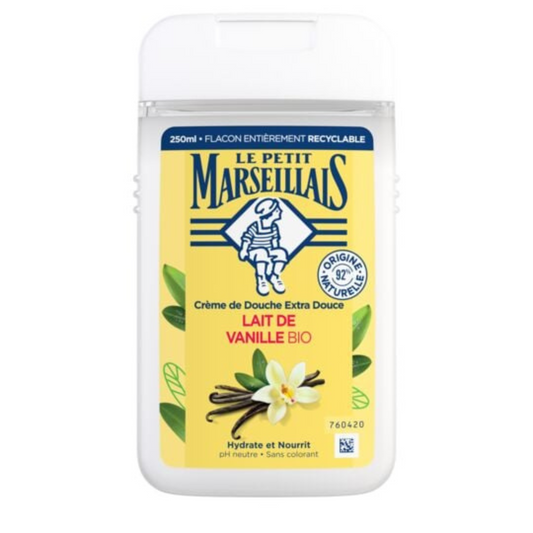 LE PETIT MARSEILLAIS Gel douche lait de vanille bio 250ml -J112