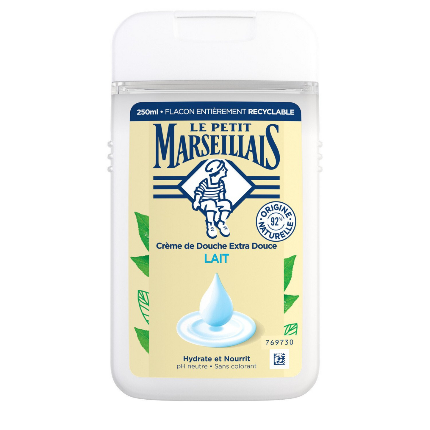 LE PETIT MARSEILLAIS Gel douche Xtra Doux Lait 250ml -J80