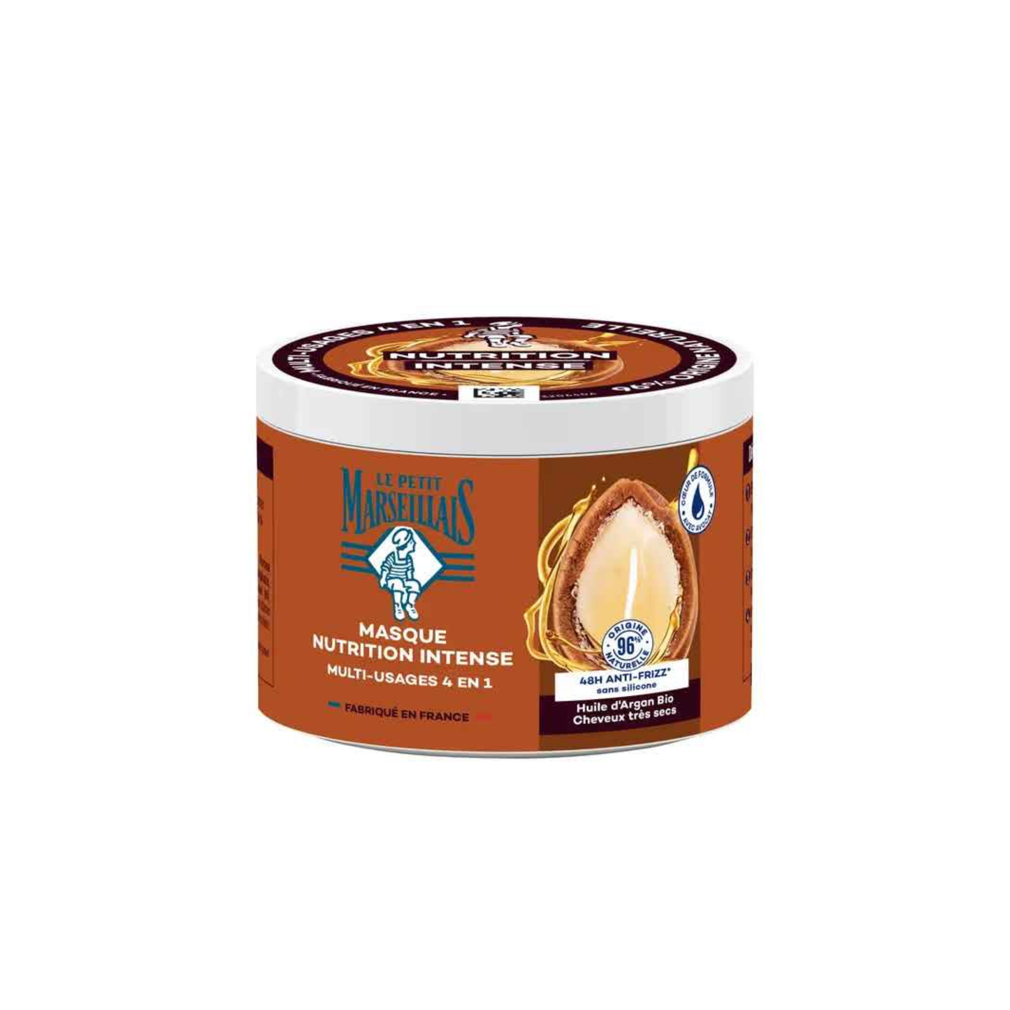 LE PETIT MARSEILLAIS Masque Soin Capillaire Nutrition Intense Multi Usage 4En1 Huile d'Argan Bio 370ml — Épicerie française M