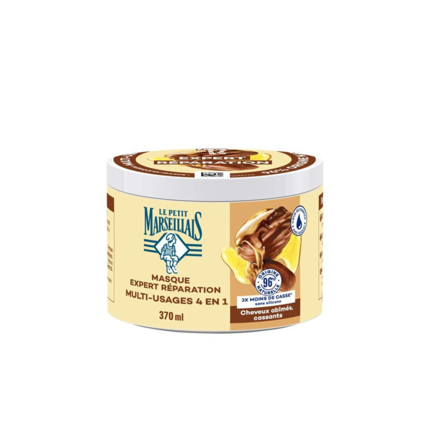 LE PETIT MARSEILLAIS Masque Soin Capillaire Réparation Intense Multi-Usage 4En1 370ml -J33