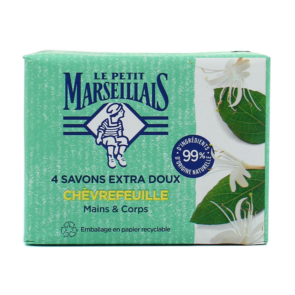 LE PETIT MARSEILLAIS Savon Chevrefeuille 4x100g -J74