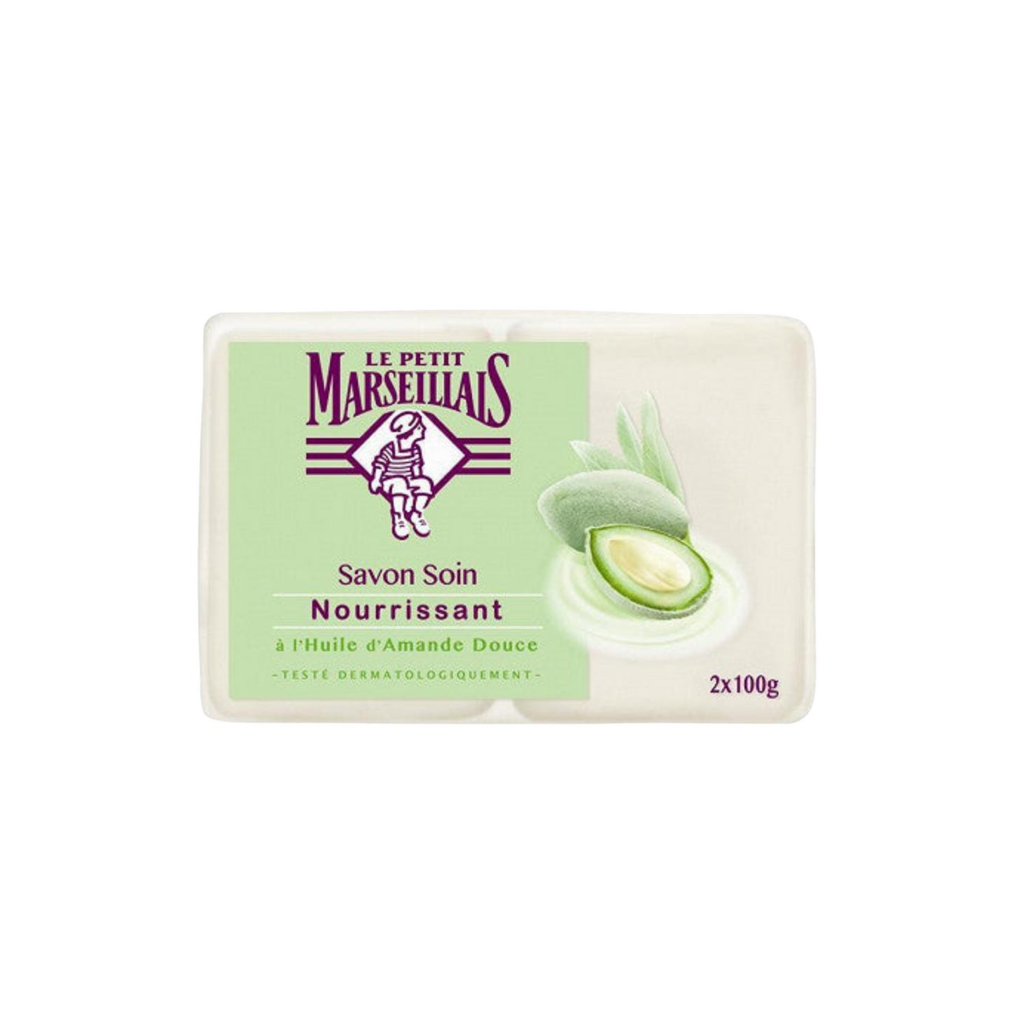 LE PETIT MARSEILLAIS Savon d'Amande Douce 2x100g -J82