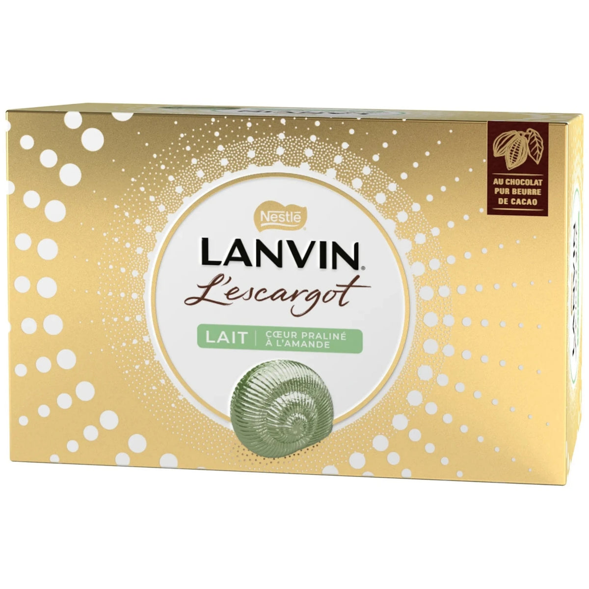 LANVIN Escargot au chocolat lait amandes 164g -M12