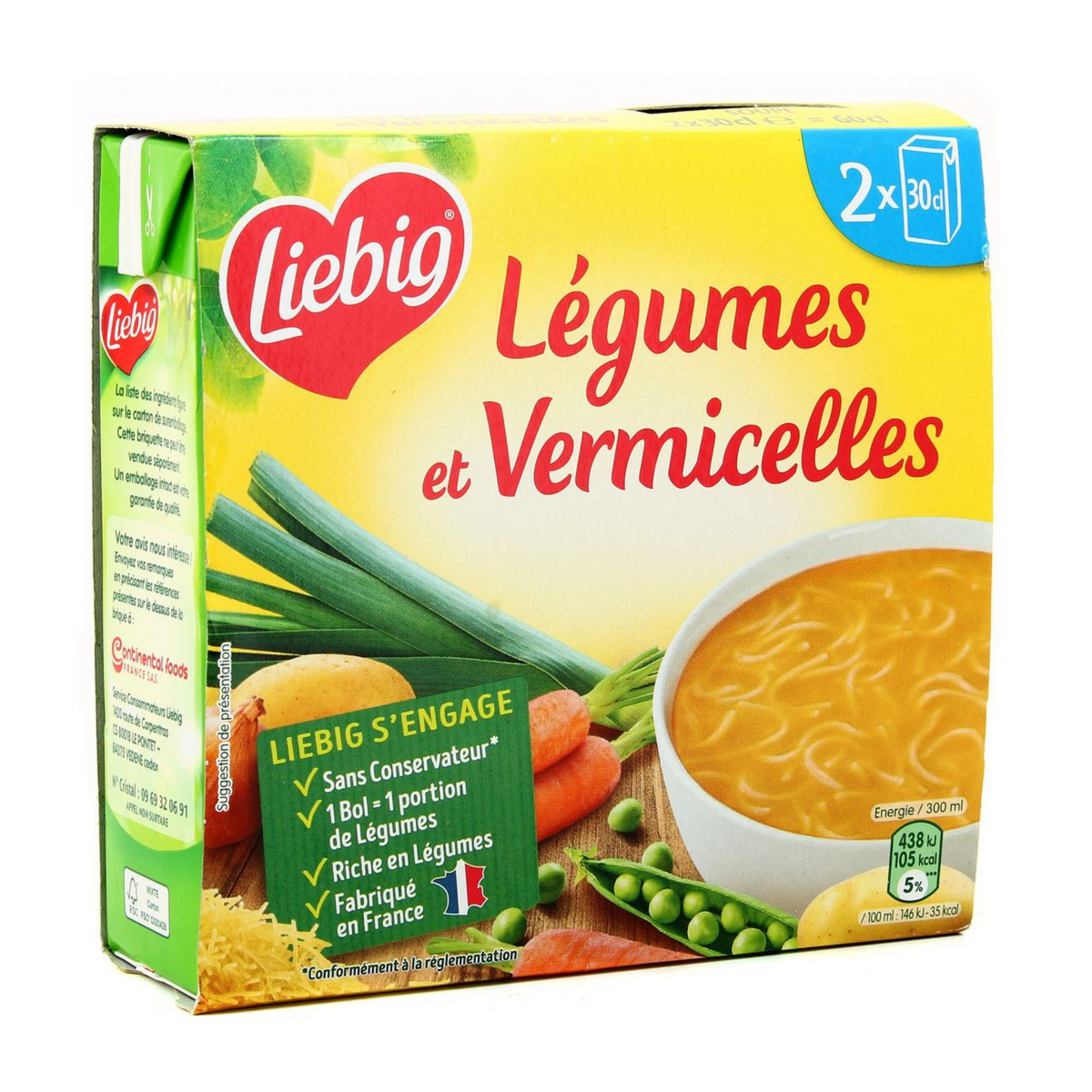 LIEBIG Soupe légumes & pâtes vermicelles 60cl -G22