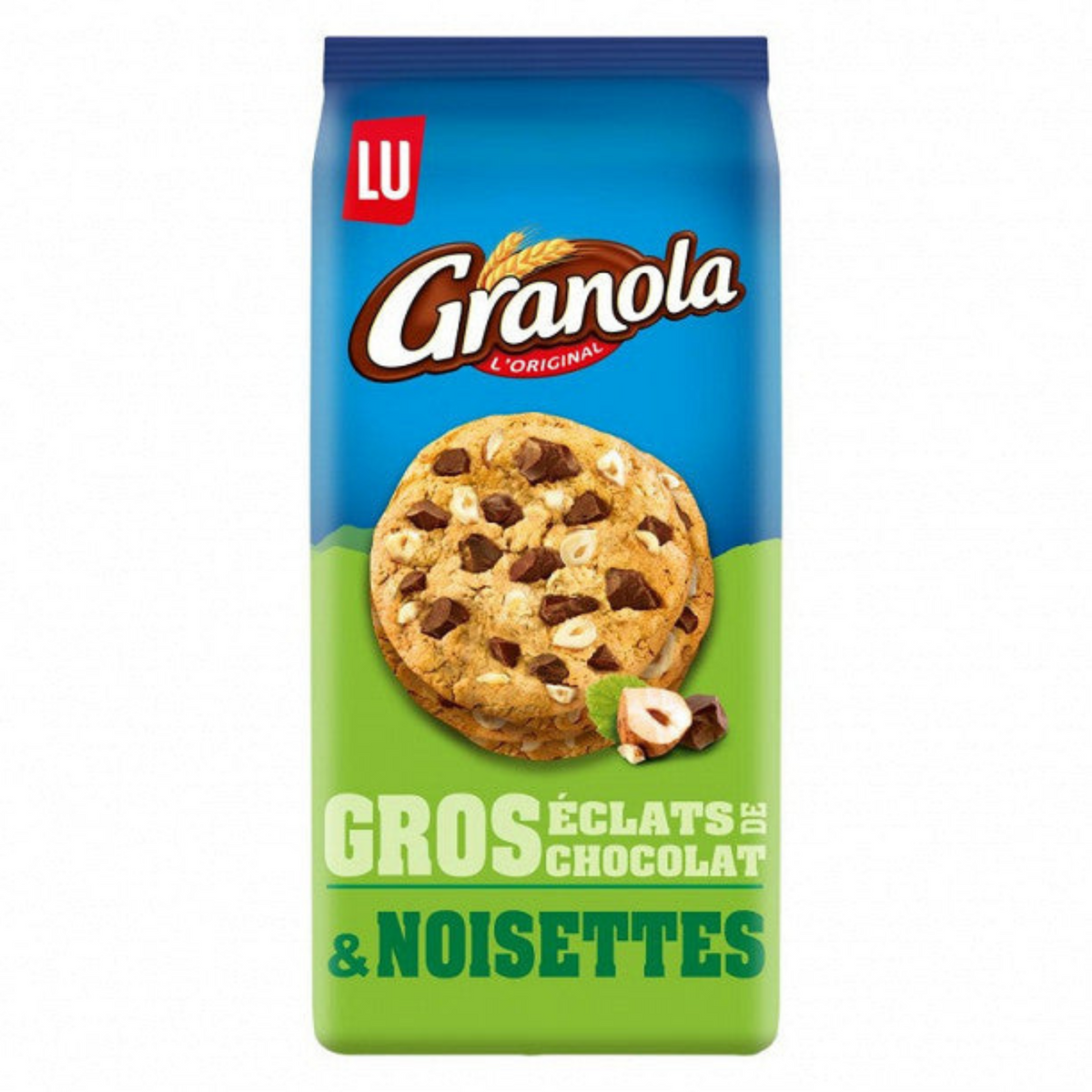 LU Extra cookies chocolat et noisettes 184g   -A54