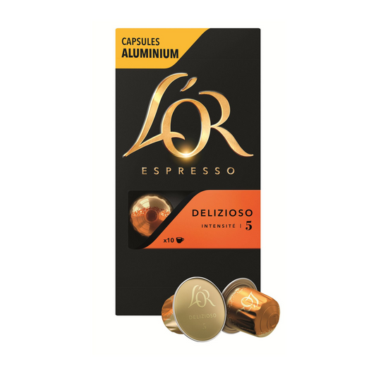 Coffee gold Capsules Delizioso Intensity 5 The box of 10 capsules 52g -F122