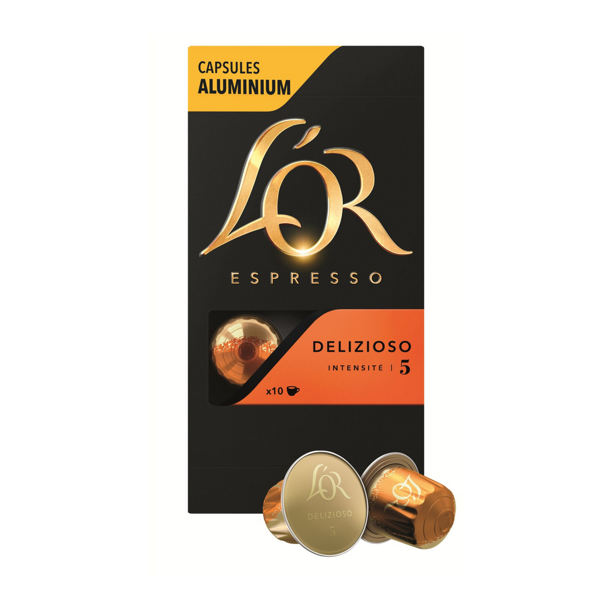 Coffee gold Capsules Delizioso Intensity 5 The box of 10 capsules 52g -F122