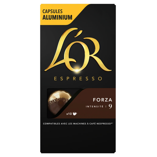 Gold Coffee Capsules forza Intensity 9 The box of 10 capsules 52g -F122