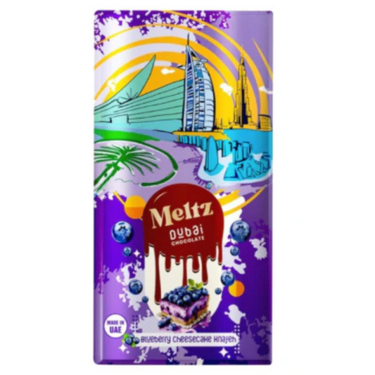 MELTZ Dubai Chocolate Blueberry Cheesecake 192g - Dessert au chocolat et myrtilles