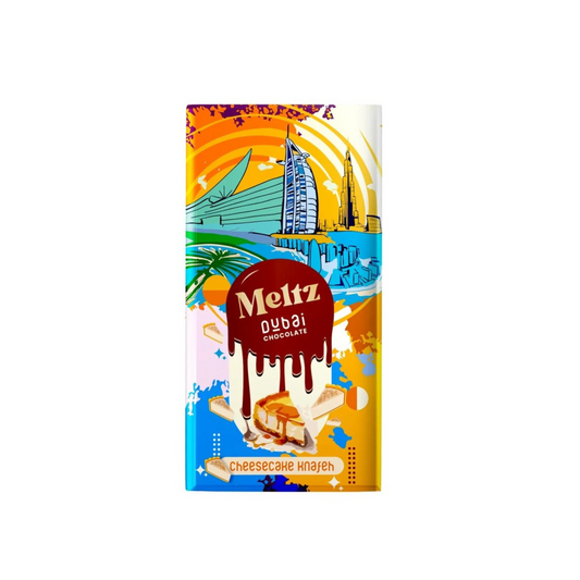 MELTZ Dubai Chocolate Caramel Cheesecake 192g - Un dessert exquis qui marie la douceur du caramel à la richesse du chocolat et la texture onctueuse du cheesecake