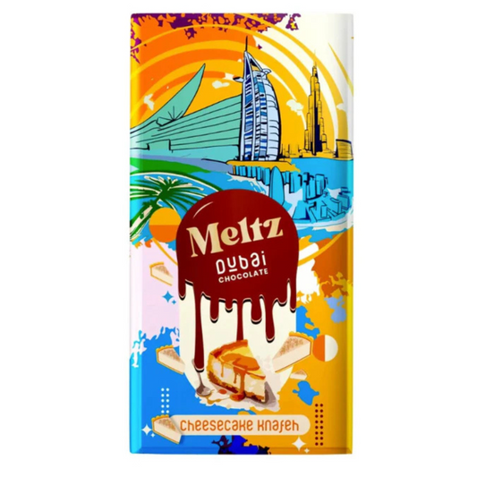 MELTZ Dubai Chocolate Cheesecake 192g - A rich, decadent chocolate cheesecake from Dubai. Perfect for a sweet treat or to impress your guests. Each bite is a delightful experience of creamy cheesecake and intense chocolate flavor.