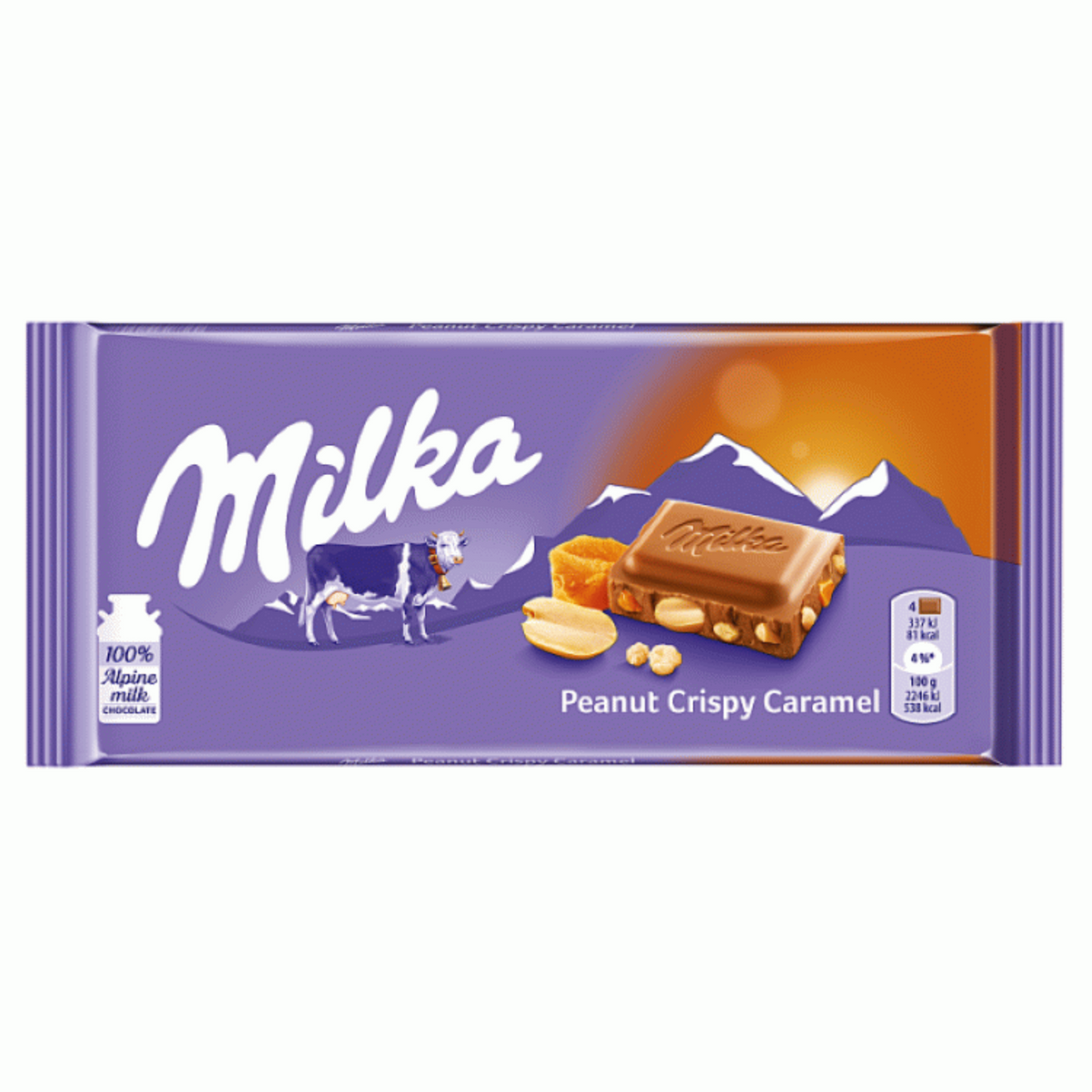 Milka tablet peanuts Crispy Caramel 100g. -B81