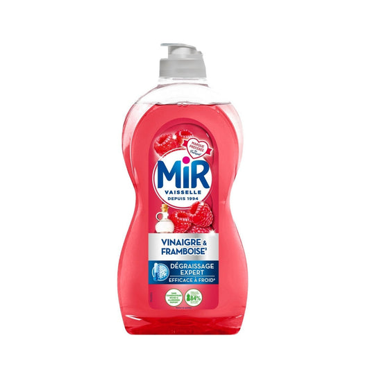 MIR Liquide Vaisselle Vinaigre et Framboise Dégraissage Expert à Froid 450ml -J32