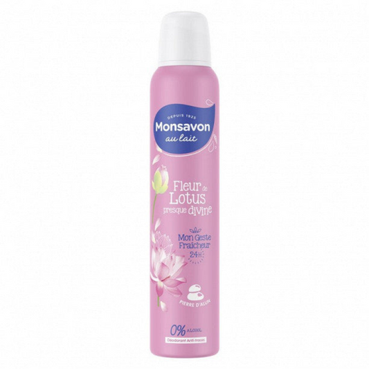 MONSAVON Déodorant lait & fleur de lotus antitranspirant 200ml -K12
