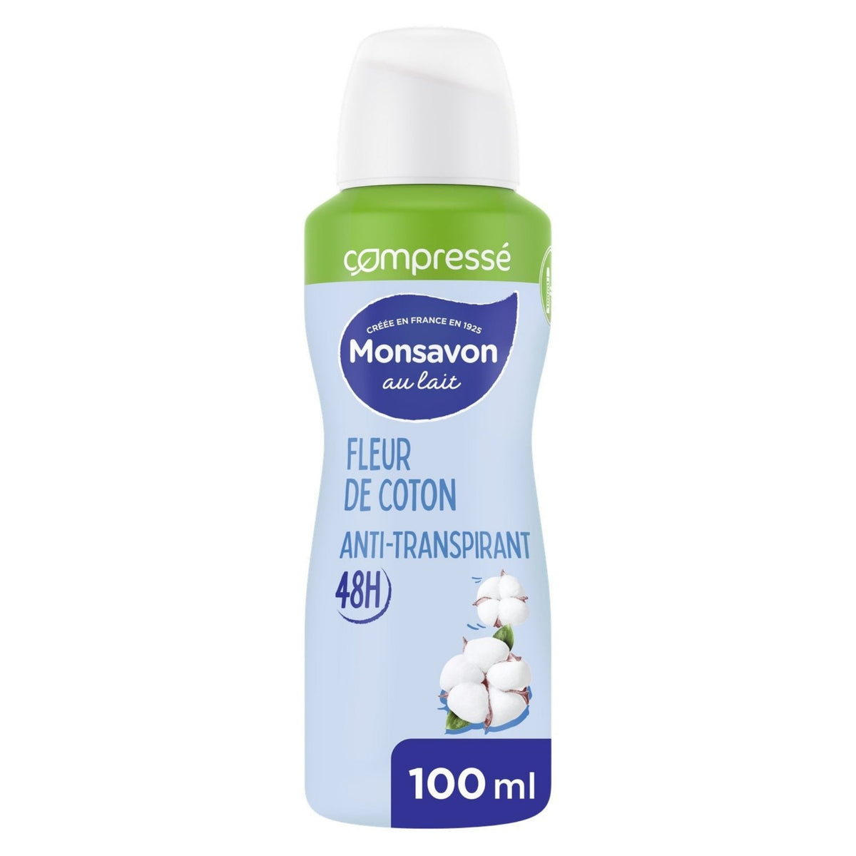 Monsavon Déodorant milk compressed cotton anti -transplant 100ml -K14